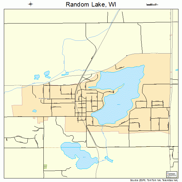 Random Lake, WI street map