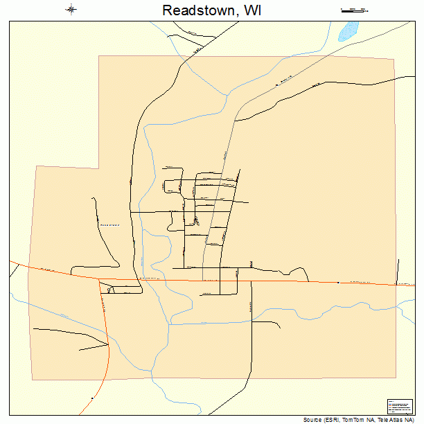 Readstown, WI street map