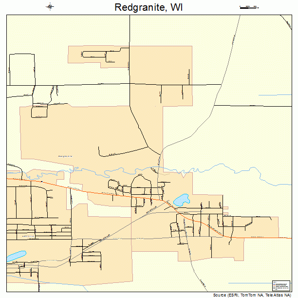 Redgranite, WI street map