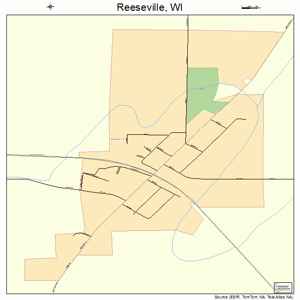 Reeseville, WI street map