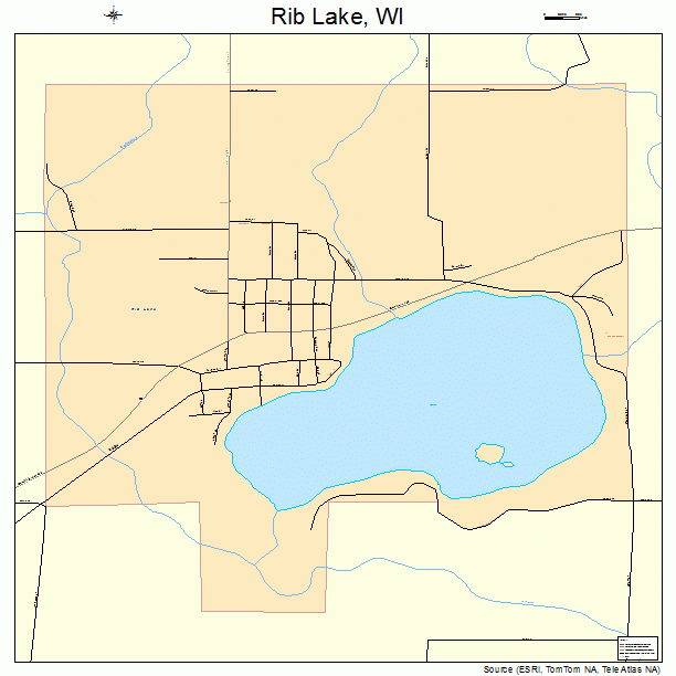 Rib Lake, WI street map