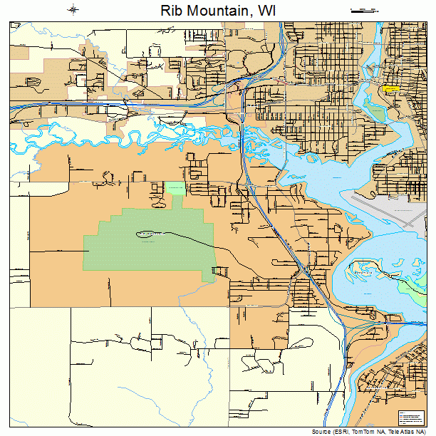 Rib Mountain, WI street map