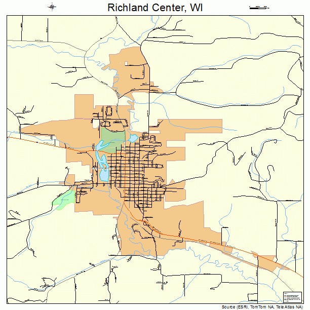Richland Center, WI street map