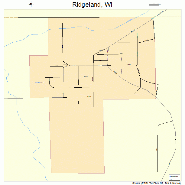 Ridgeland, WI street map