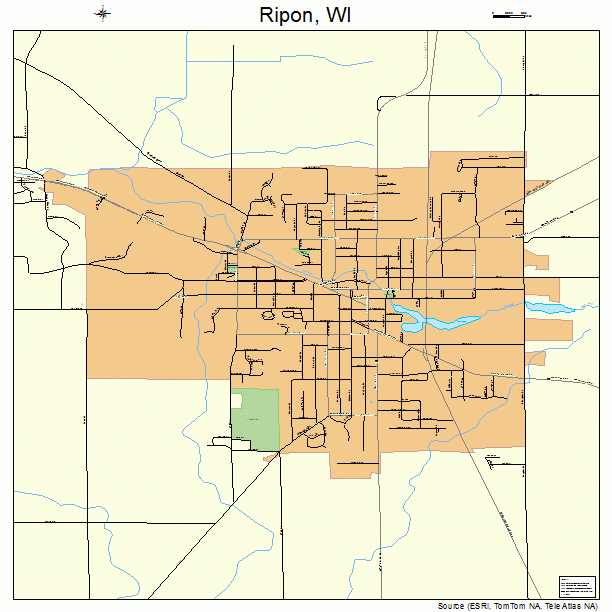 Ripon, WI street map