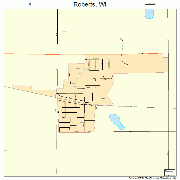Roberts, WI street map