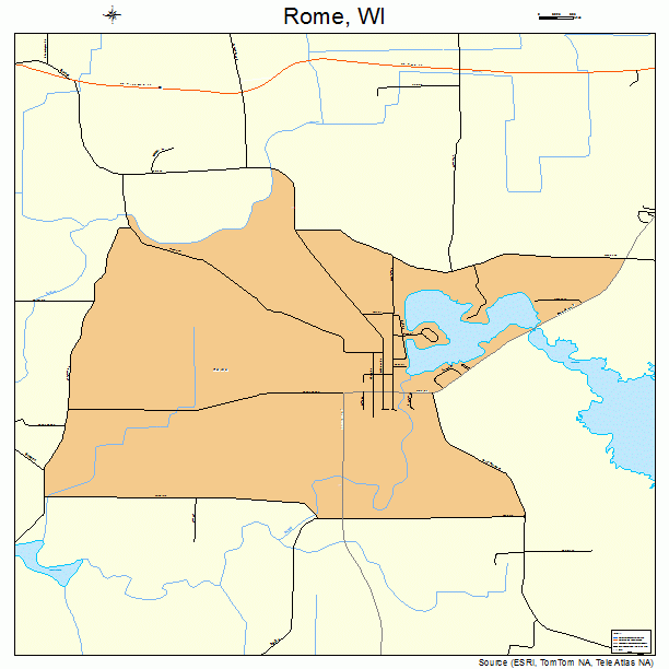 Rome, WI street map