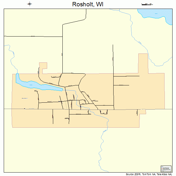 Rosholt, WI street map