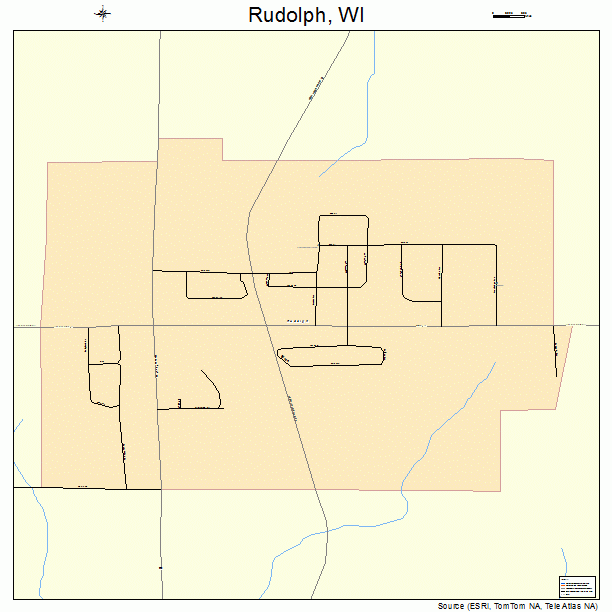 Rudolph, WI street map