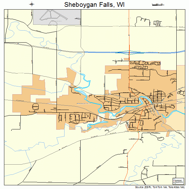 Sheboygan Falls, WI street map