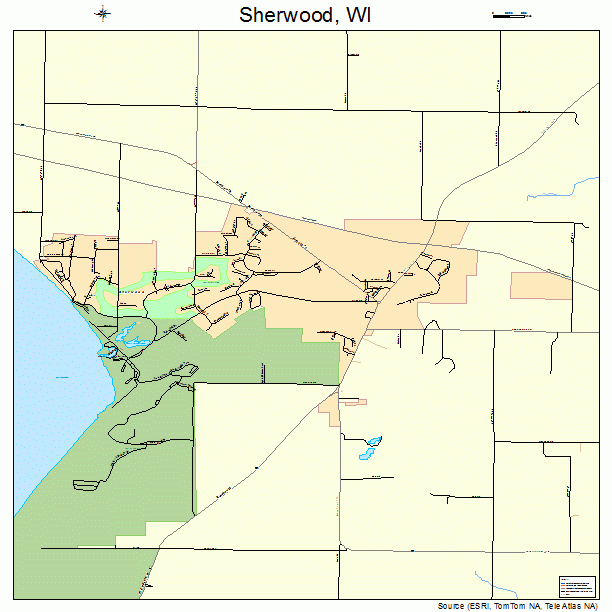 Sherwood, WI street map