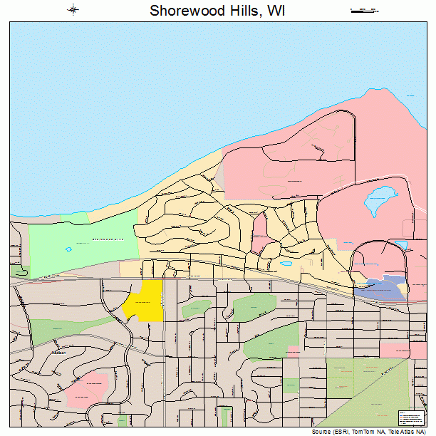Shorewood Hills, WI street map
