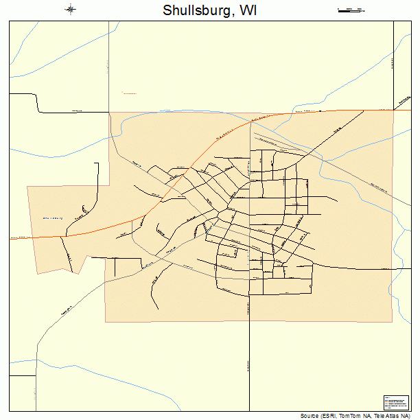 Shullsburg, WI street map