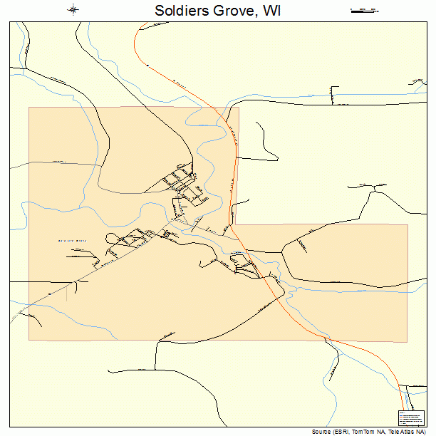 Soldiers Grove, WI street map