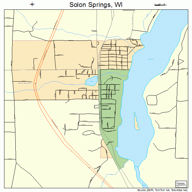 Solon Springs, WI street map