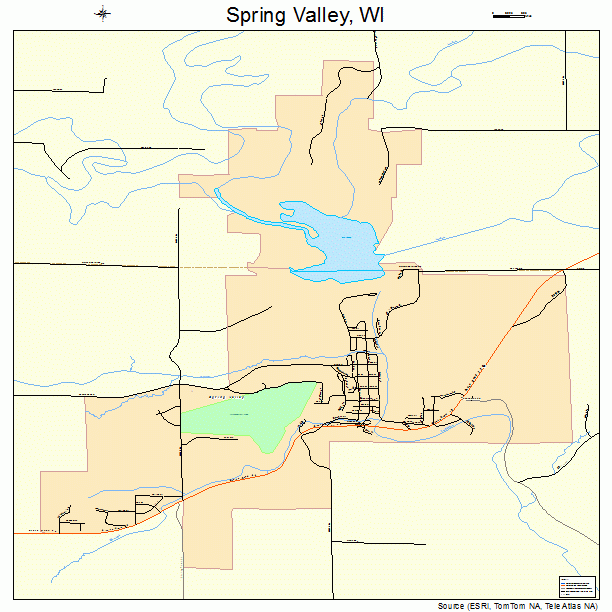 Spring Valley, WI street map