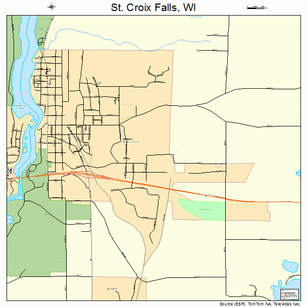 St. Croix Falls, WI street map