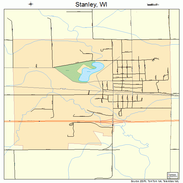 Stanley, WI street map