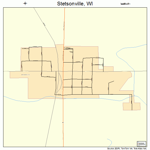 Stetsonville, WI street map
