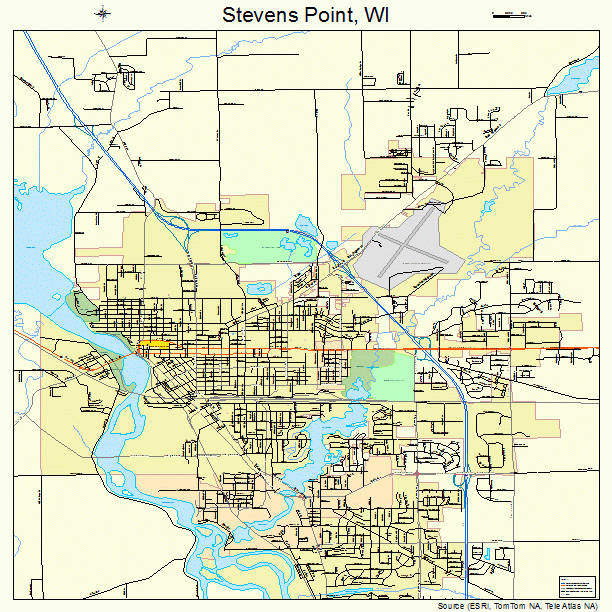 Stevens Point, WI street map