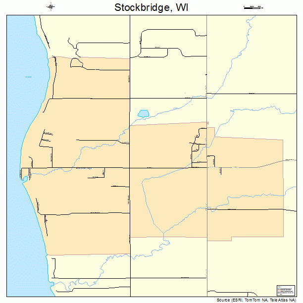 Stockbridge, WI street map