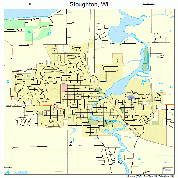 Stoughton, WI street map