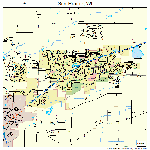 Sun Prairie, WI street map