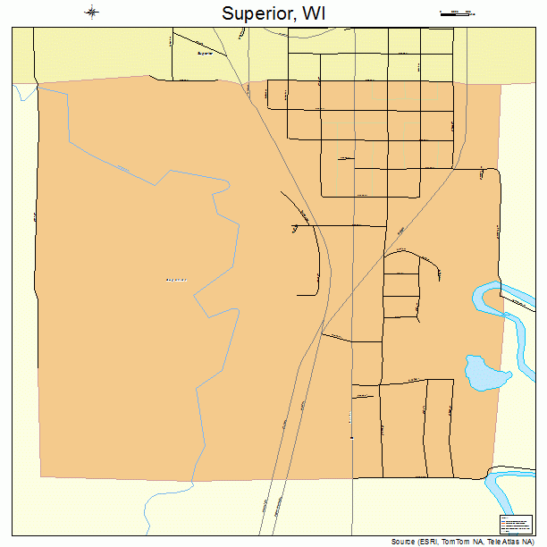 Superior, WI street map