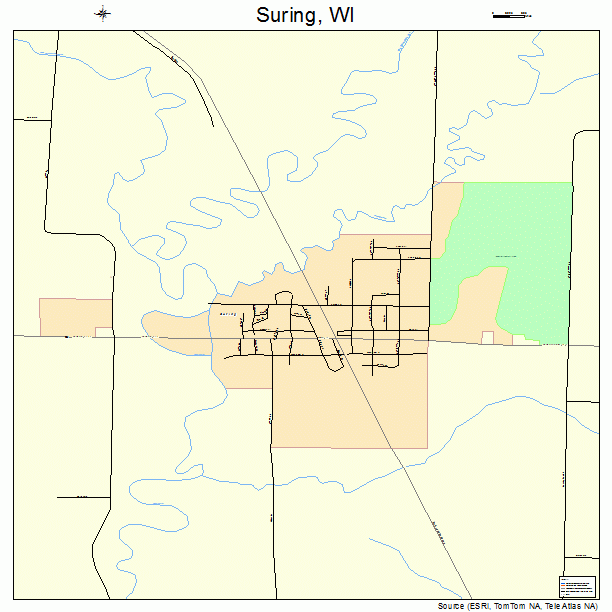 Suring, WI street map