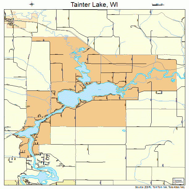 Tainter Lake, WI street map