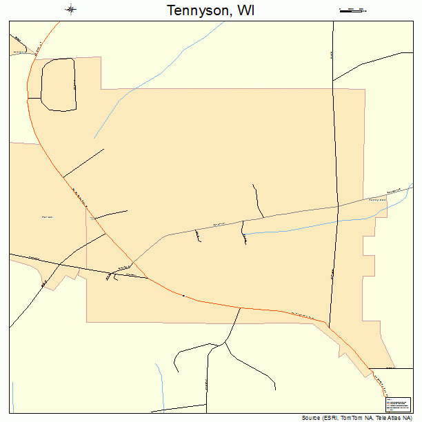 Tennyson, WI street map