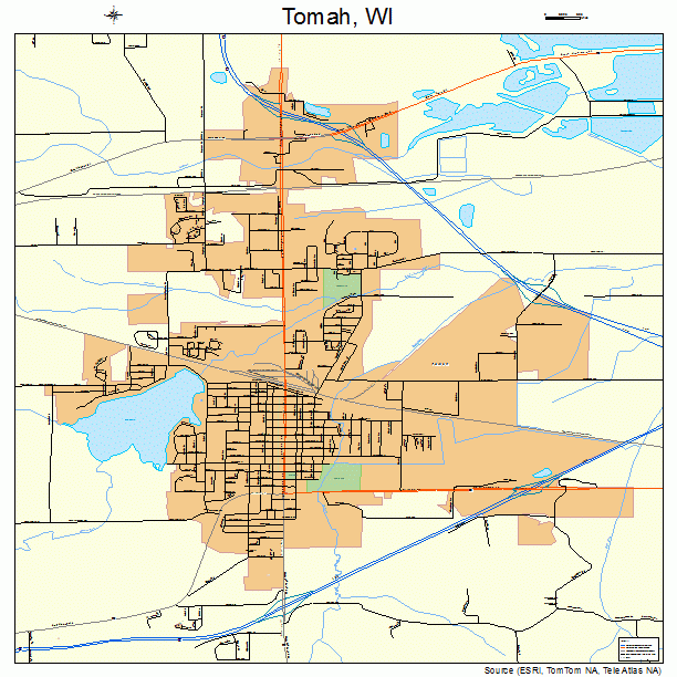 Tomah Wisconsin Street Map 5580075