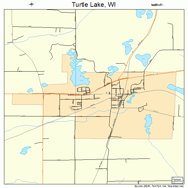 Turtle Lake, WI street map