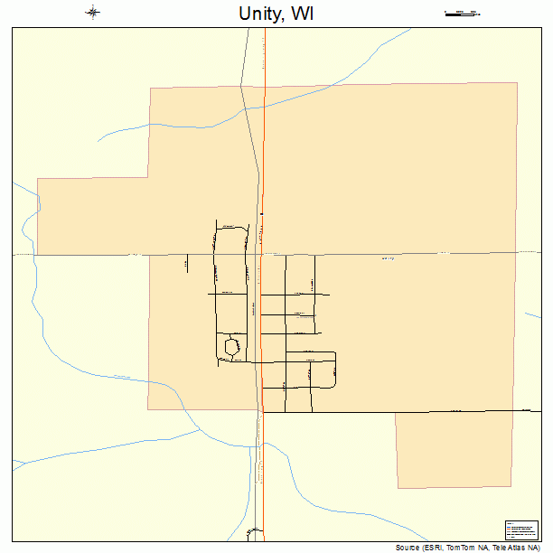 Unity, WI street map