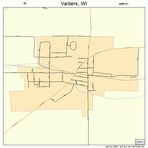 Valders, WI street map