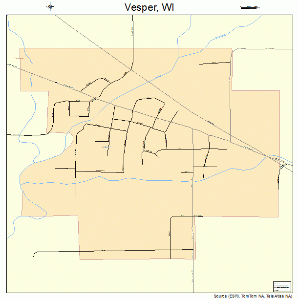 Vesper, WI street map