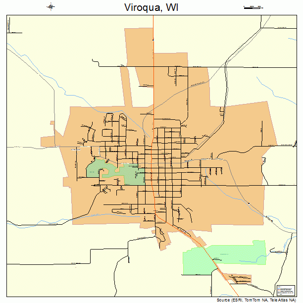 Viroqua, WI street map