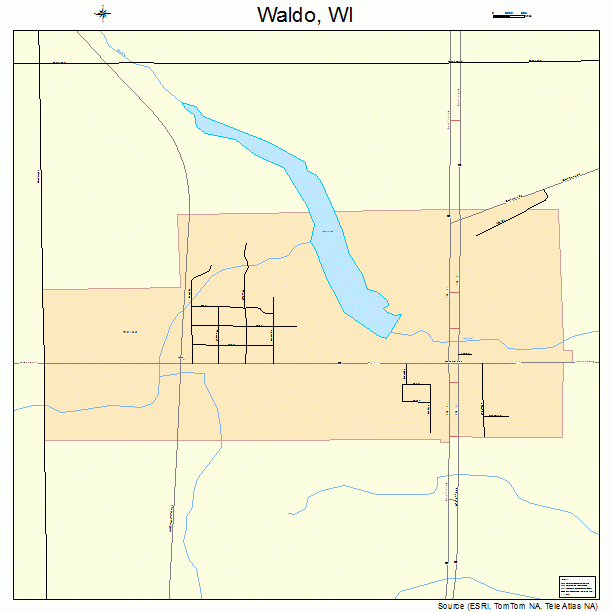 Waldo, WI street map