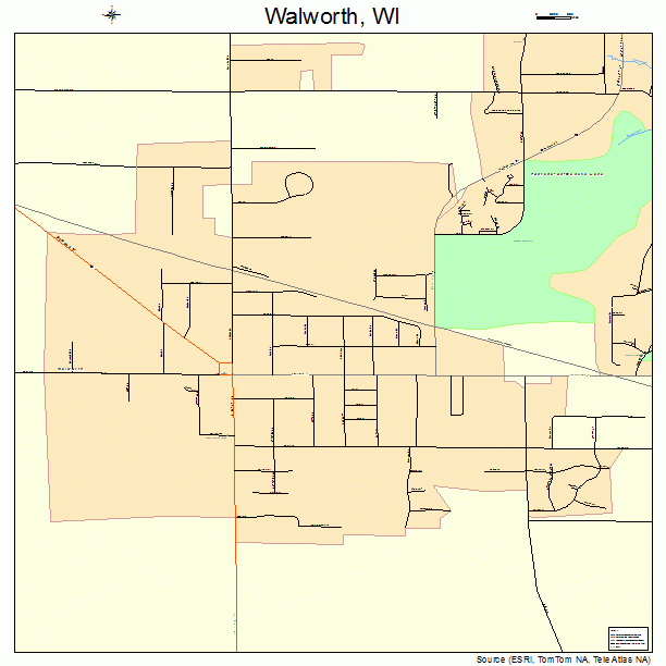 Walworth, WI street map