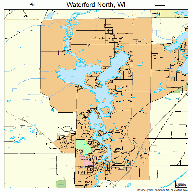 Waterford North, WI street map