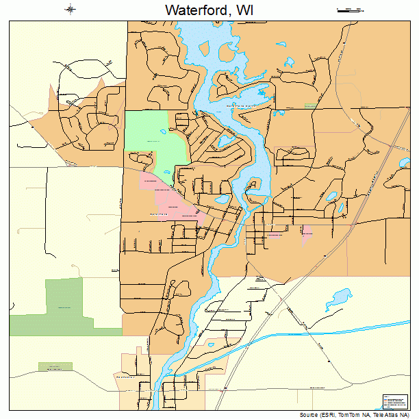 Waterford, WI street map