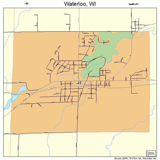 Waterloo, WI street map