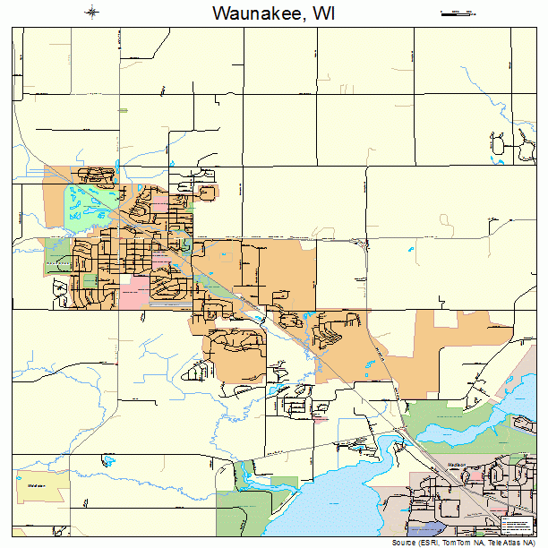 Waunakee, WI street map