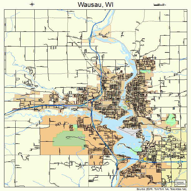 Wausau, WI street map