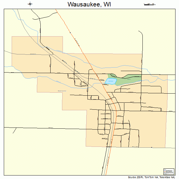 Wausaukee, WI street map