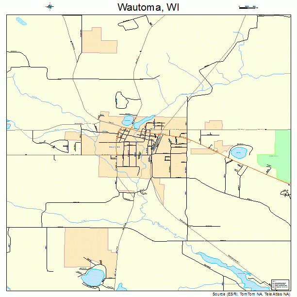 Wautoma, WI street map