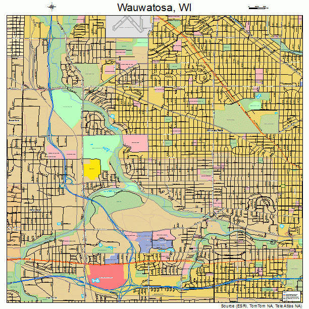 Wauwatosa, WI street map