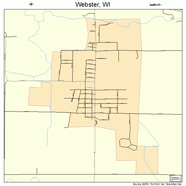 Webster, WI street map