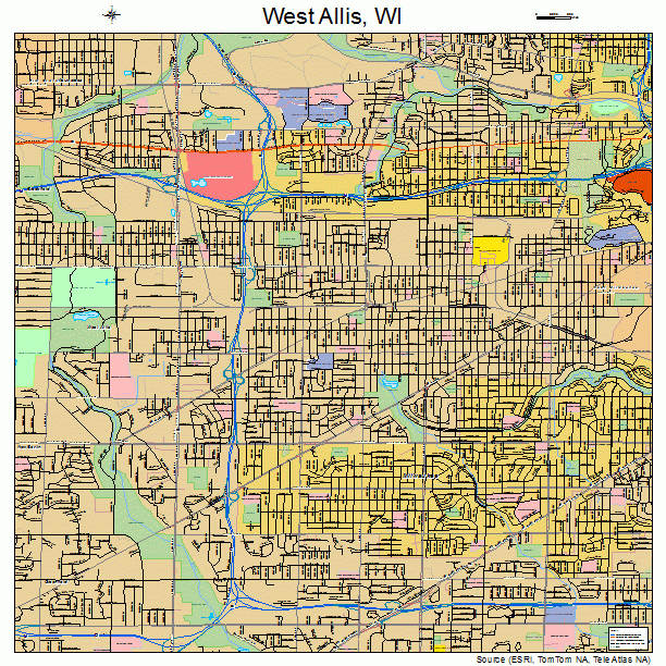 West Allis, WI street map