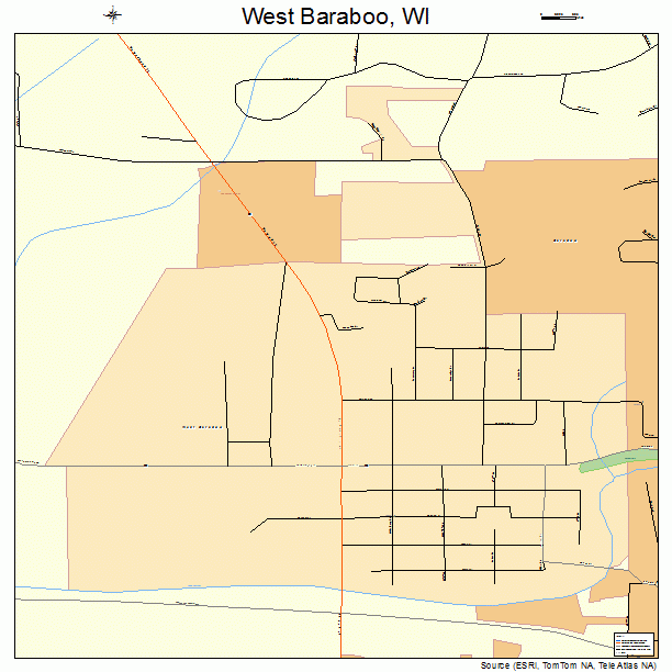 West Baraboo, WI street map